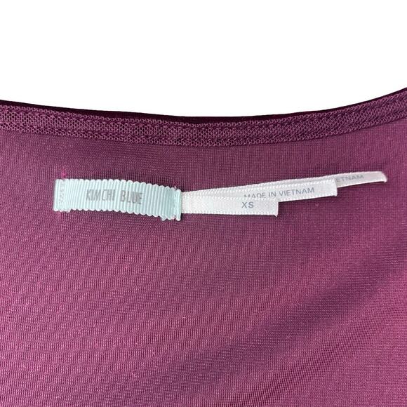 Kimchi Blue Urban Outfitters Maroon Velvet Stretch Sweetheart Mini Dress - XS - Picture 10 of 16